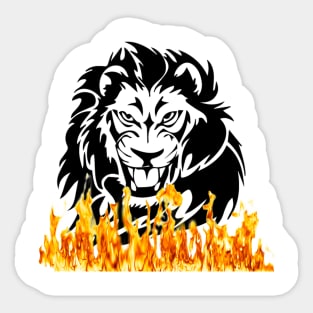 Lion fire design. Sticker